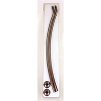 43.62 in. Steel Curved Shower Rod in Bronze