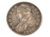 1820 Bust Half Dollar, 20/19, Curl 2