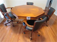 Octagon Table with (4) Chairs (Poker) 48x48x29.5"