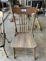 Antique Pressed Back Wooden Chair