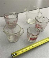 Glass Measuring Cups, Fire King, Anchor Hocking,