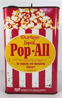 Durkee Liquid Pop-All 2 1/2 Gallon Tin