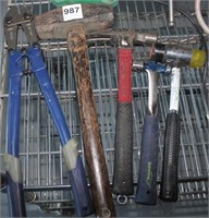 Bolt Cutter & 4 hammers