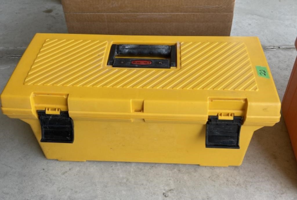 Rubbermaid plastic tool box-24x11x11” tall