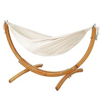 FUNLIO Wooden Hammock with Stand for Kids 3-5 Year