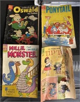 Lot Of 4 Vintage Comic Books Oswald Tipton