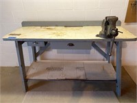 Work bench and swivel vice