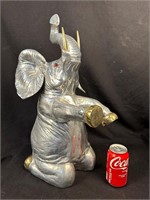 Pewter Elephant Statue