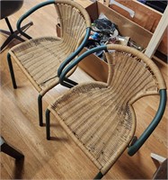 Two Wicker Patio Chairs