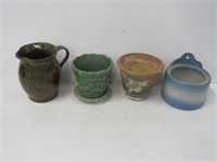 Flower Pots, pitcher, and salt