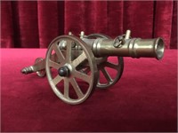 Vintage Brass Cannon Model 8" long