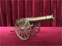 Vintage Brass Cannon Model 15" long