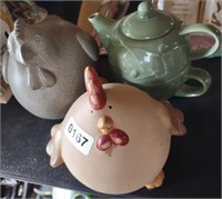 (2) Poultry Figures & Tea For One Set