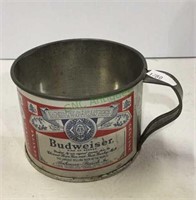 Vintage Budweiser Anheuser-Busch tin cup