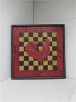 Rooster Wall Clock : Country Decor 18" square