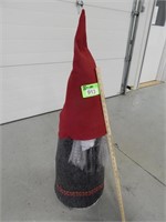 Hand crafted gnome approx. 43" high