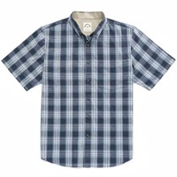 P112 Men's Cotton Plaid Button-Down Shirt, L