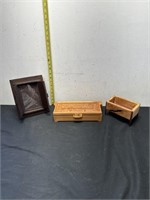 Picture frame wooden nice jewelry box and a cute