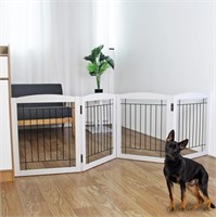 Freestanding Foldable Dog Gate for House Extra