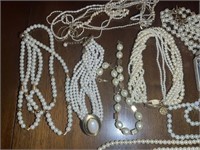 GROUP OF COSTUME JEWELRY APPEARS TO BE ARTIFICIAL