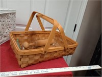 basket with glass baking dish