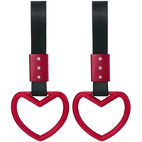 2 Pieces Rings Heart Shaped Car Handle Straps Drif