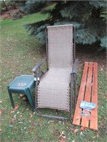 Reclining Lawn Chair, Tree Swing & 2 Side Tables
