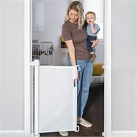 YOOFOR Retractable Baby Gate, 33x55, White