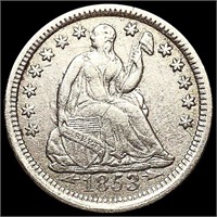 1853 Arws Seated Liberty Half Dime CLOSELY