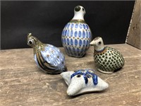 Pottery birds and fragrance pillow