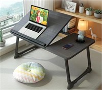 Adjustable Laptop Desk for Bed (Black)