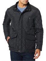 Cole Haan mens Quilted Jacket With Wool Yoke