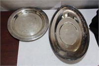 Lot of 2 Silverplated Plates