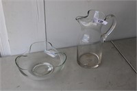 Water pitcher and bowl