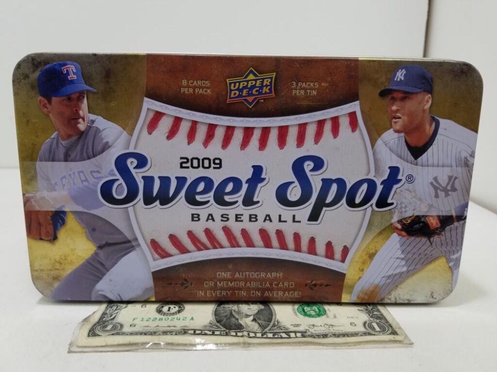 2009 Sweet Spot Baseball Empty Tin Jeter AUB1