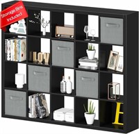 furtble Bookshelf with Storage Bins, 20-Cube
