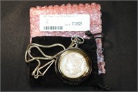 1921 Morgan Silver Dollar Pocket Watch w/ Quartz M