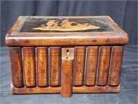Antique inlay wood  jewelry box,