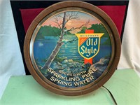 **OLD STYLE ROUND BEER LIGHT - WORKS