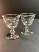PAIR OF SHERRY GLASSES