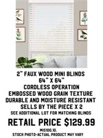 2" Fauz Wood Mini Blinds x 2
