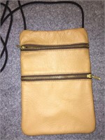 Double Zippered Leather Bag