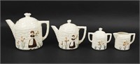 Porcelier Vitreous Cobblestone Tea Set