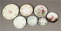 7 Assorted Vintage Roses & Flower Plates