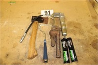 Hatchet, Pipe Wrench, Grease Gun & Grease