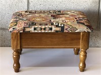 Vintage Foot Stool-Southwestern Pattern