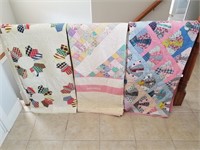 Lot Of Three Quilts. Measurements On Final