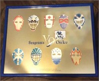 20"x16" Seagram's VO On The Ice Hockey Mask Mirror