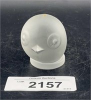 Frosted Glass 24% Lead Crystal Crisa Baby BIRD /
