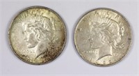 (2) 1922 PEACE SILVER DOLLARS